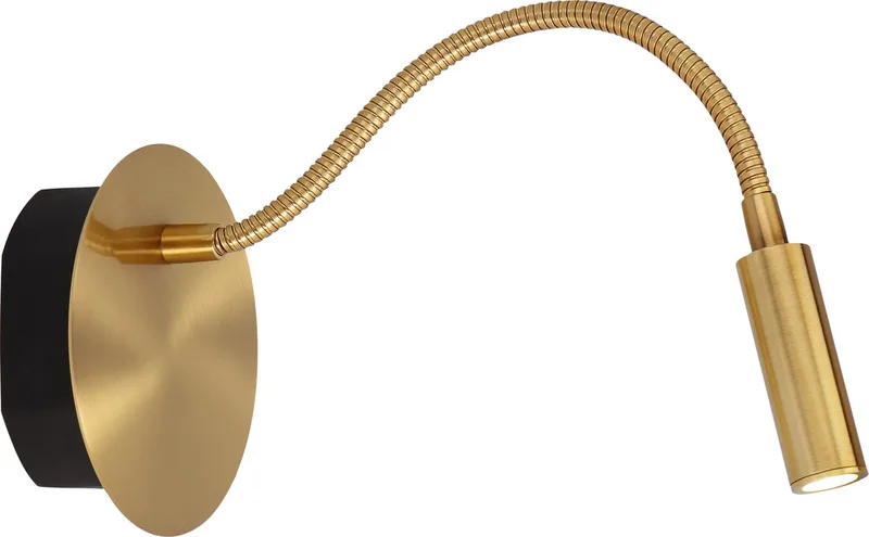 JOLIJN - Oplaadbare Bedlamp / Wandlamp - Accu/Batterij - Ø 11 cm - LED - 1x2W 3000K - Magnetisch - Mat Goud / Messing fra Lucide i Mat Goud, Messing – produktbillede