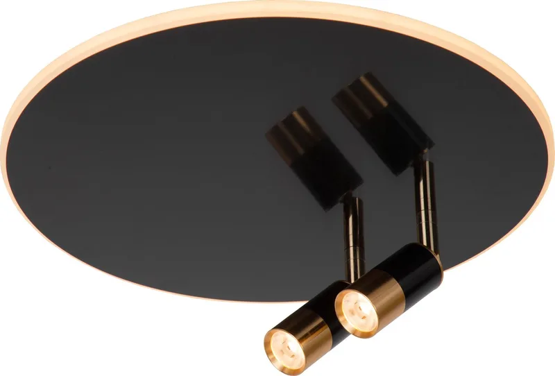 JUBEL - Plafonnière (Plafondlamp) - Ø 40 cm - LED - CCT - 2500K/3000K van Lucide in Zwart chroom – productfoto