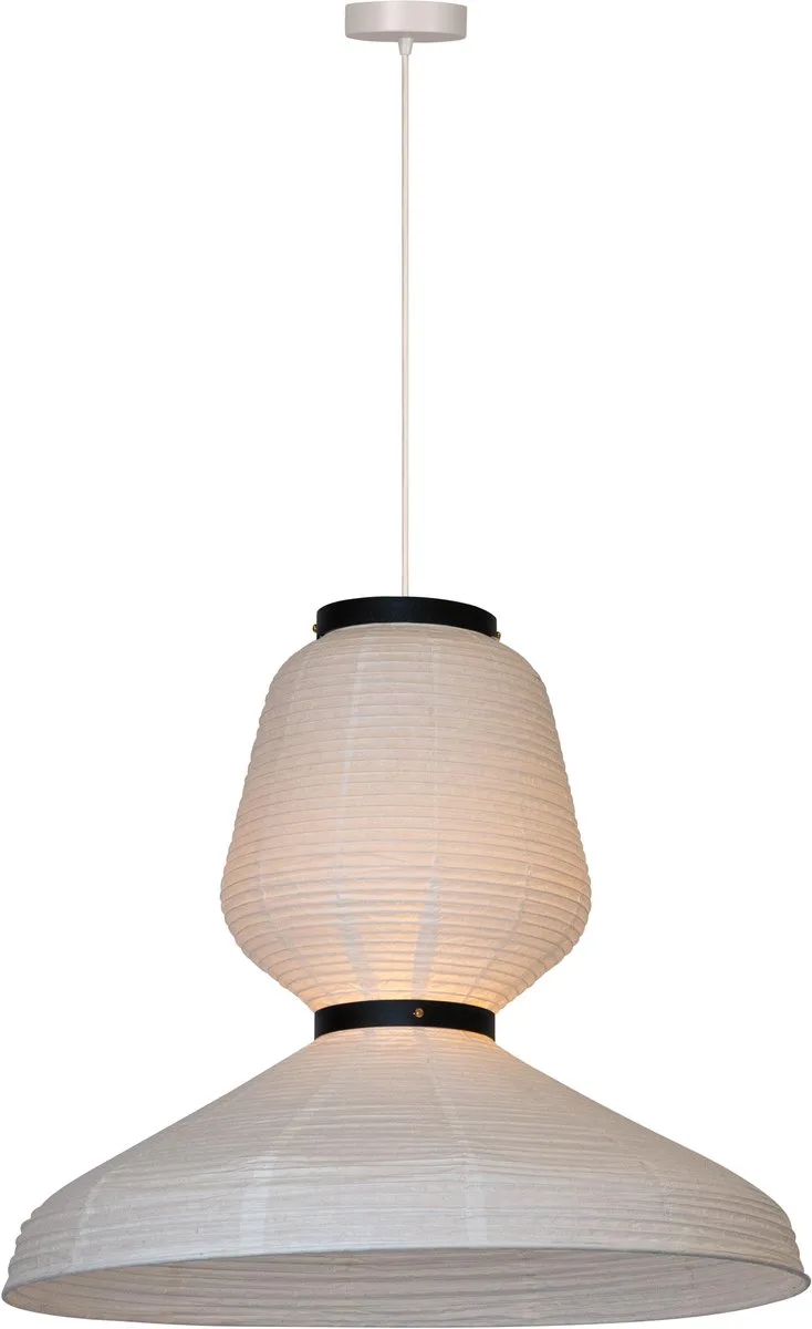 KEENU - Hanglamp - Ø 67 cm - 1xE27 - Essential de Lucide en Blanc – photo produit