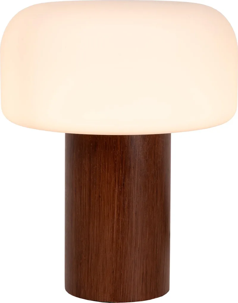 KENAN - Tafellamp - Ø 22 cm - 1xE14 - Japandi fra Lucide i Donkere Houtlook – produktbillede