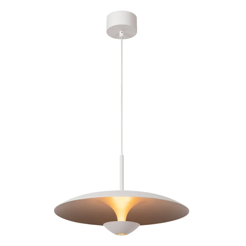 KENNETH - Hanglamp - Ø 40 cm - LED Dimb. - 1x12W 2700K - Wit - Premium de Lucide – photo produit