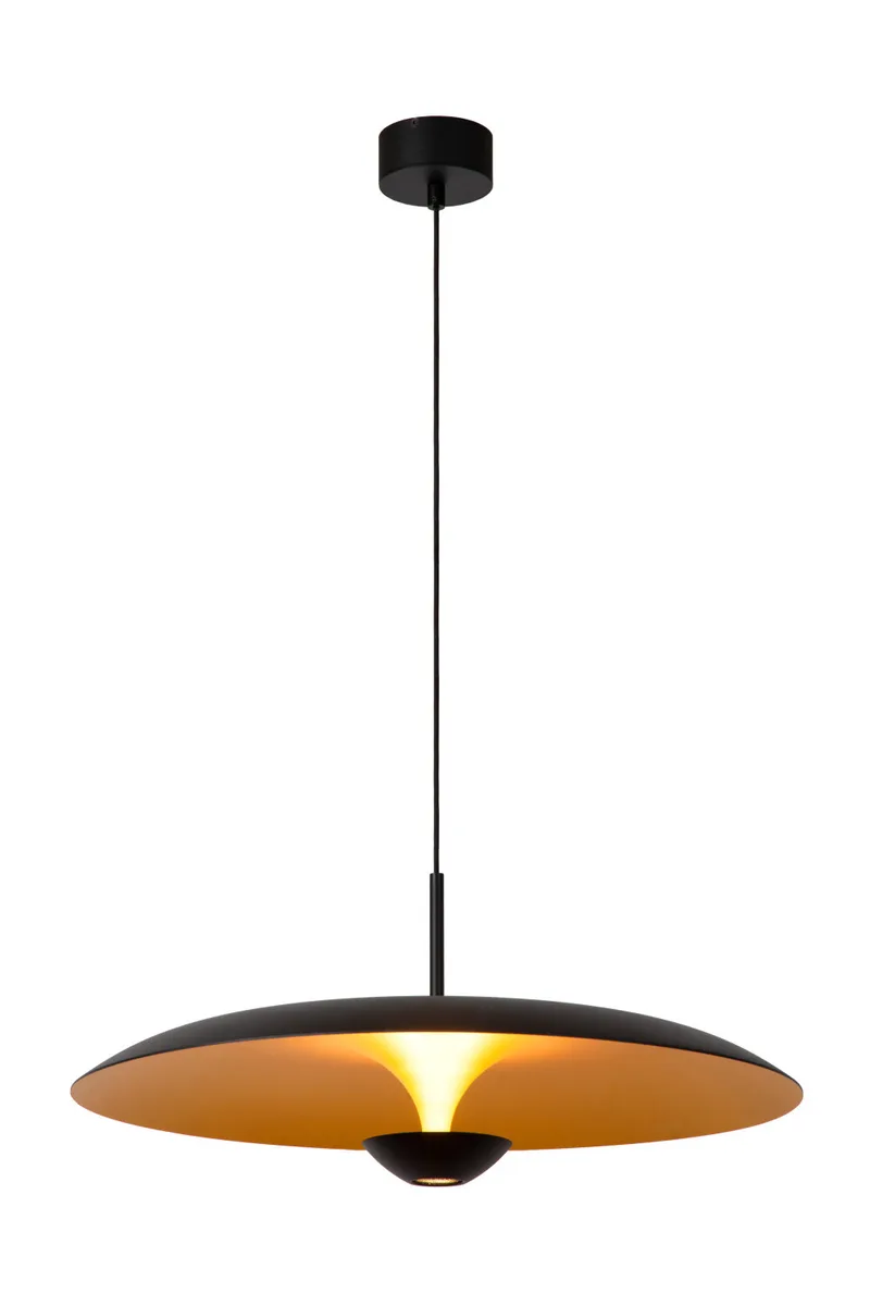 KENNETH - Hanglamp - Ø 60 cm - LED Dimb. - 1x16W 2700K - Zwart - Premium de Lucide – photo produit