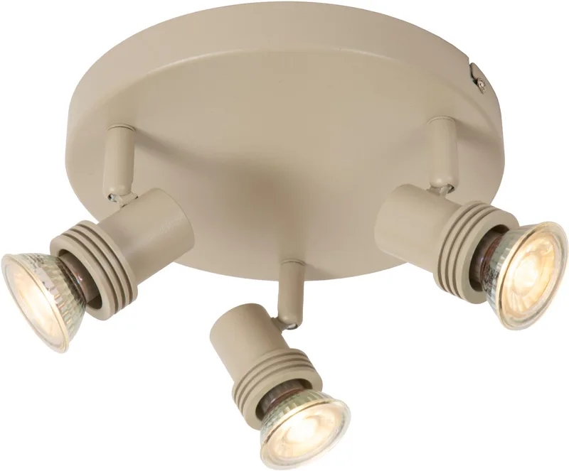 KIANTI - Plafondspot (Plafondlamp) - Ø 21 cm - 3xGU10 (MR16) by Lucide in Taupe – product photo