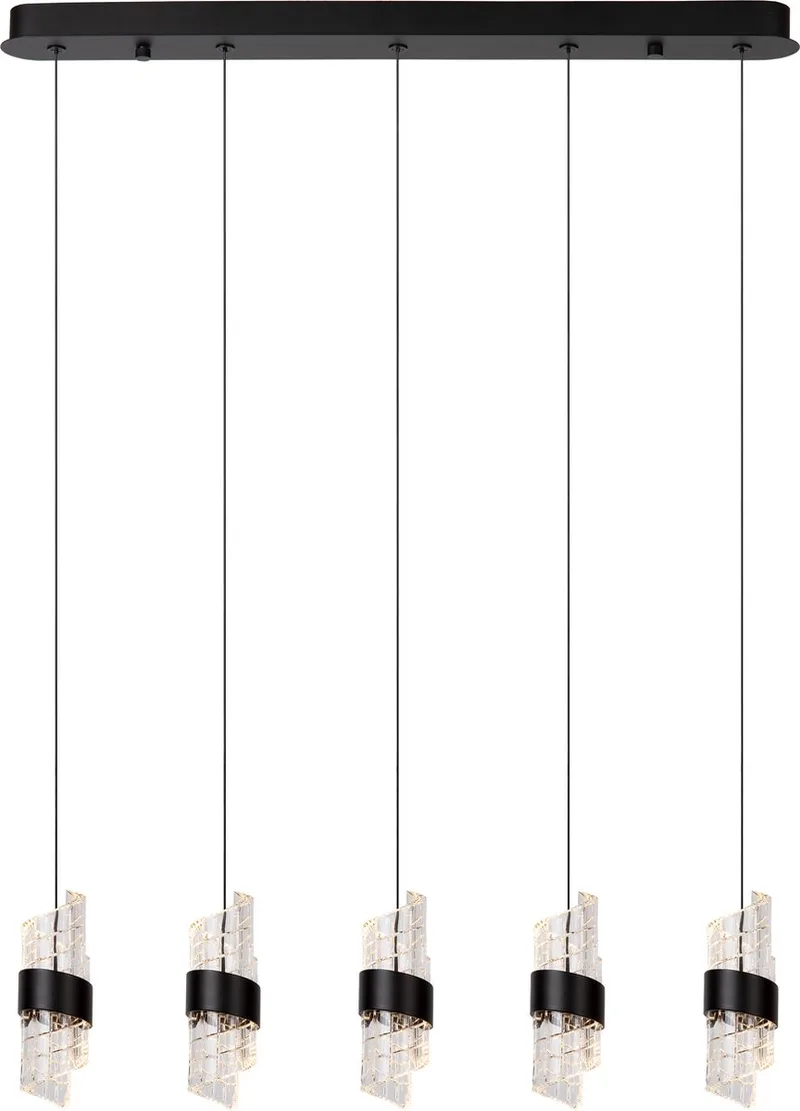 KLIGANDE - Hanglamp - LED Dimbaar - 5x7,8W 2700K von Lucide in Schwarz – Produktfoto