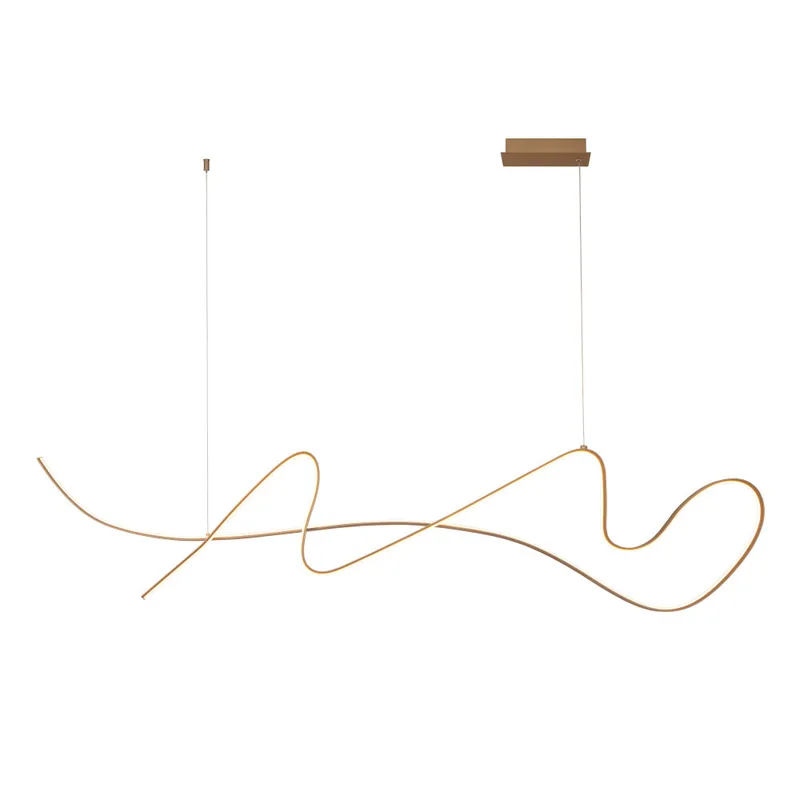 LAMBADA - Hanglamp - LED Dimb. - 1x47W 2700K - Champagne kleur - Premium von Lucide – Produktfoto