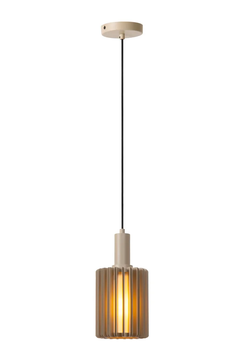 LAMBRES - Hanglamp - Ø 15 cm - 1xE27 - Taupe von Lucide – Produktfoto