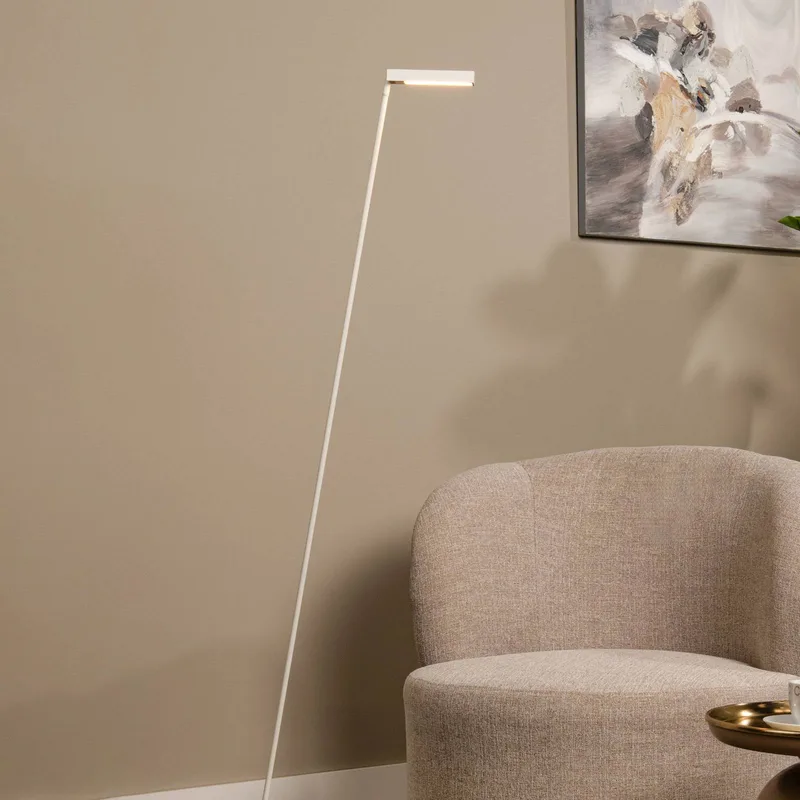 Lavale LED vloerlamp, dimbaar, hoogte 138 cm van Lucide in Wit – productfoto
