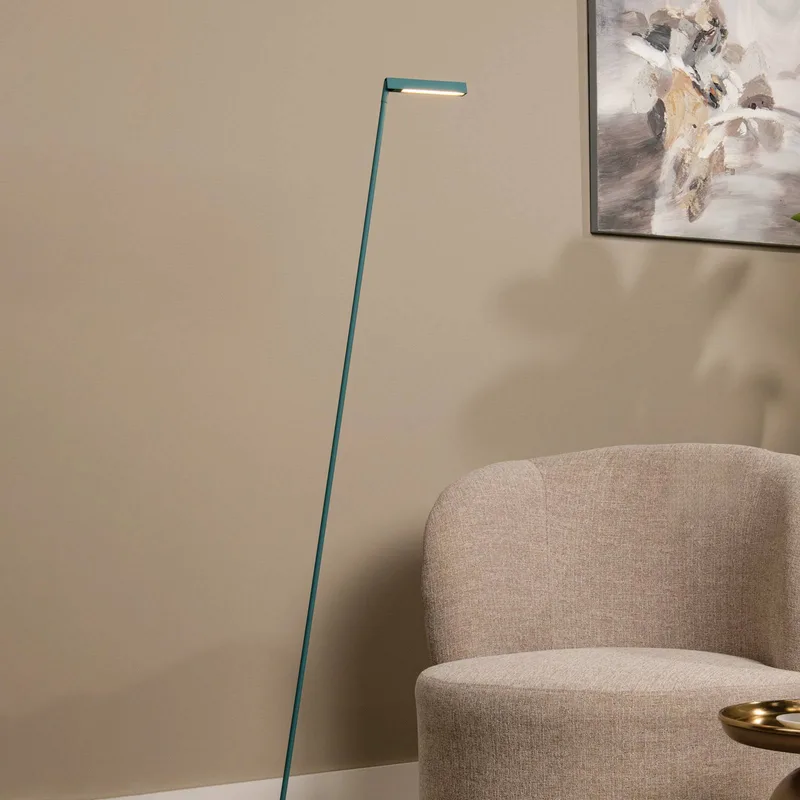 Lavale LED vloerlamp, turkoois, dimbaar, hoogte 138 cm de Lucide en Turquoise – photo produit