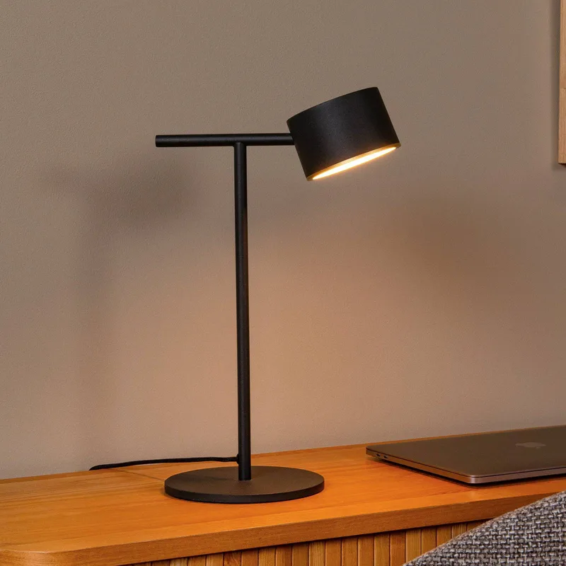 LED tafellamp Gian, hoogte 40 cm, metaal fra Lucide i Sort – produktbillede