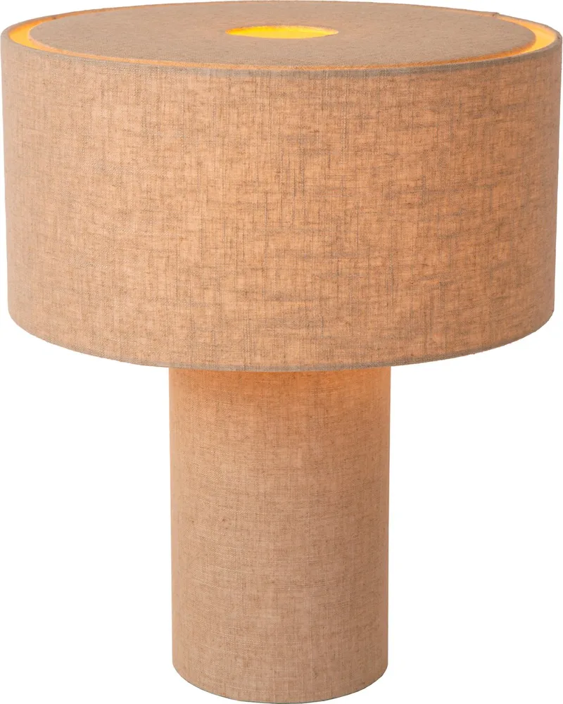 LEEROY - Tafellamp - 1xE27 - Japandi von Lucide in Taupe – Produktfoto