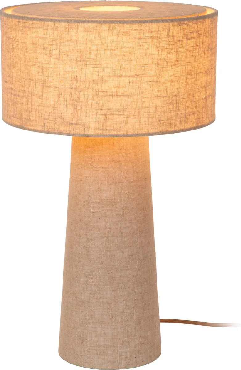 LEEROY - Tafellamp - Ø 30 cm - 1xE27 - Japandi de Lucide en Taupe – photo produit
