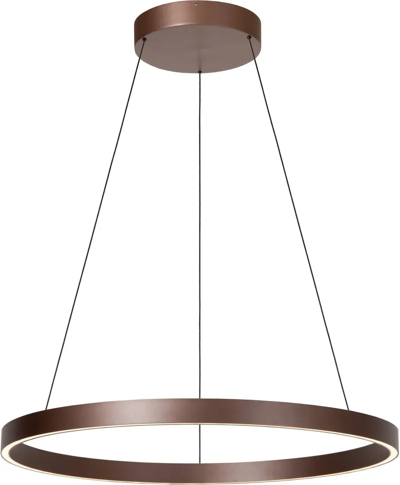 LIANE - Hanglamp - Ø 80 cm - LED Dimbaar - CCT - 2x36W 2700K/4000K - Geschikt voor vide en hoge plafonds - Vibes fra Lucide i Roest bruin – produktbillede