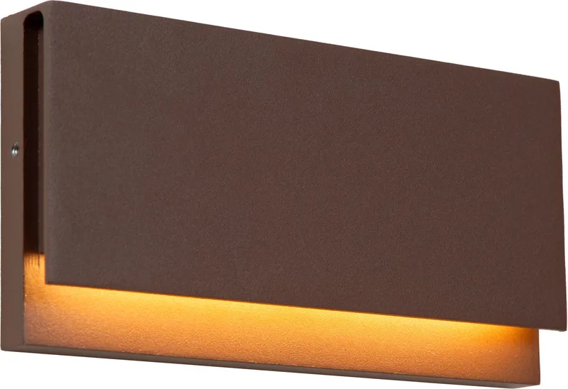 LOMAR - Wandlamp Binnen/Buiten - LED - 1x10W 2700K - IP54 - Essential de Lucide en Roest bruin – photo produit