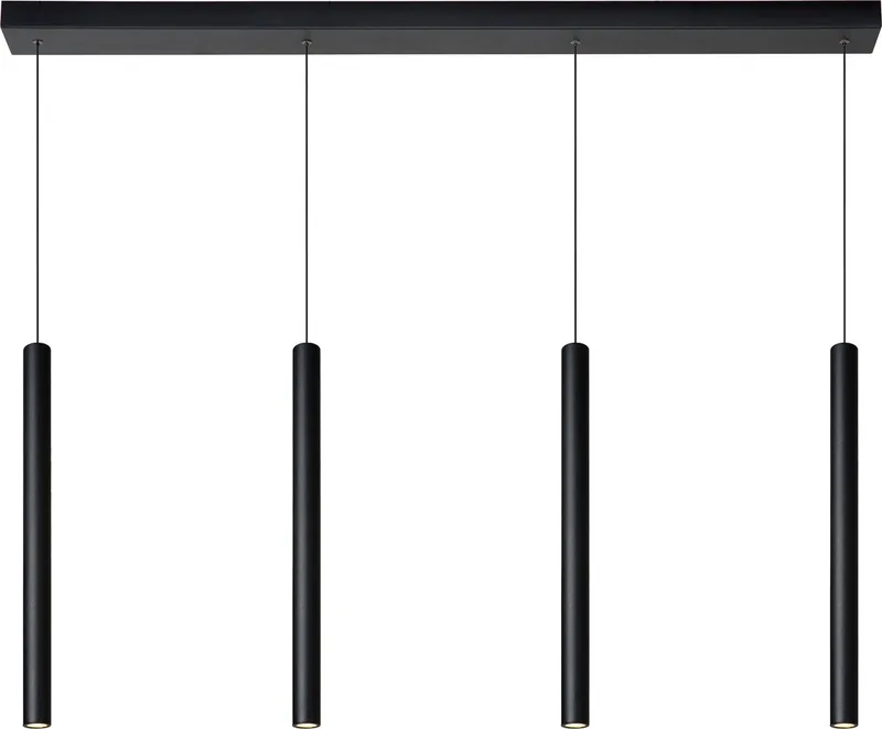 LORENZ - Hanglamp - LED Dimbaar - 4x4W 3000K von Lucide in Schwarz – Produktfoto