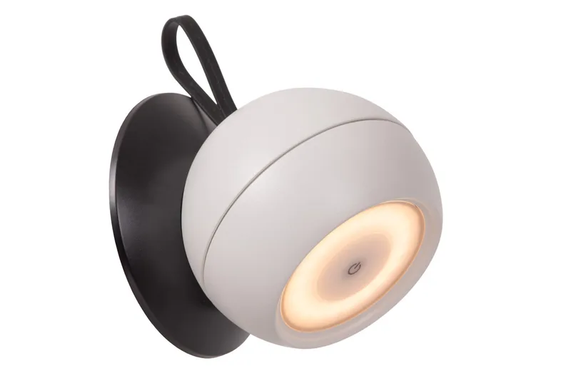 LUNEX - Oplaadbare Wandlamp Binnen/Buiten - Accu/Batterij - LED Dimb. - 1x2W 3000K - IP54 - Magnetisch - Wit von Lucide – Produktfoto