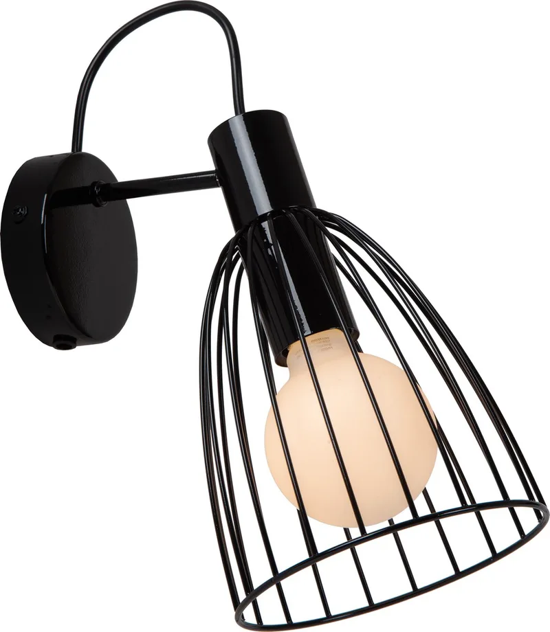 MACARONS - Wandlamp - 1xE27 fra Lucide i Sort – produktbillede