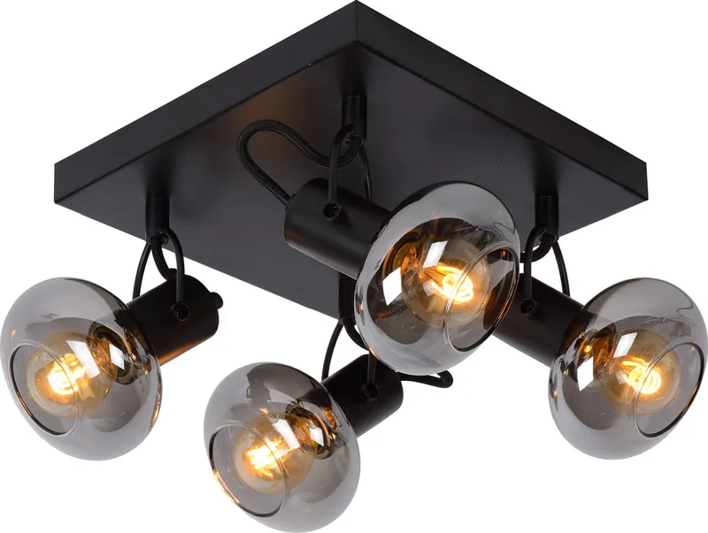 MADEE - Plafondspot (Plafondlamp) - 4xE14 de Lucide en Noir – photo produit