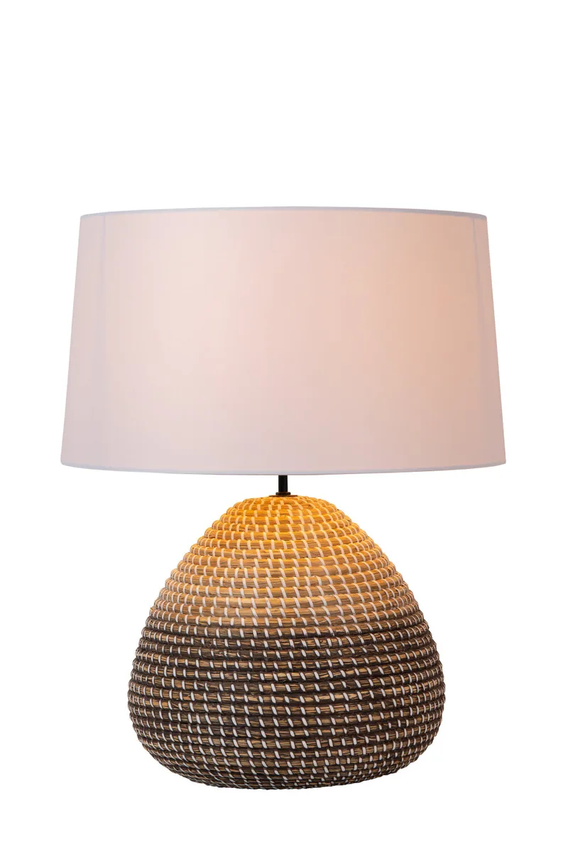 MADUKA - Tafellamp - Ø 45 cm - 1xE27 - Naturel - Premium de Lucide – photo produit