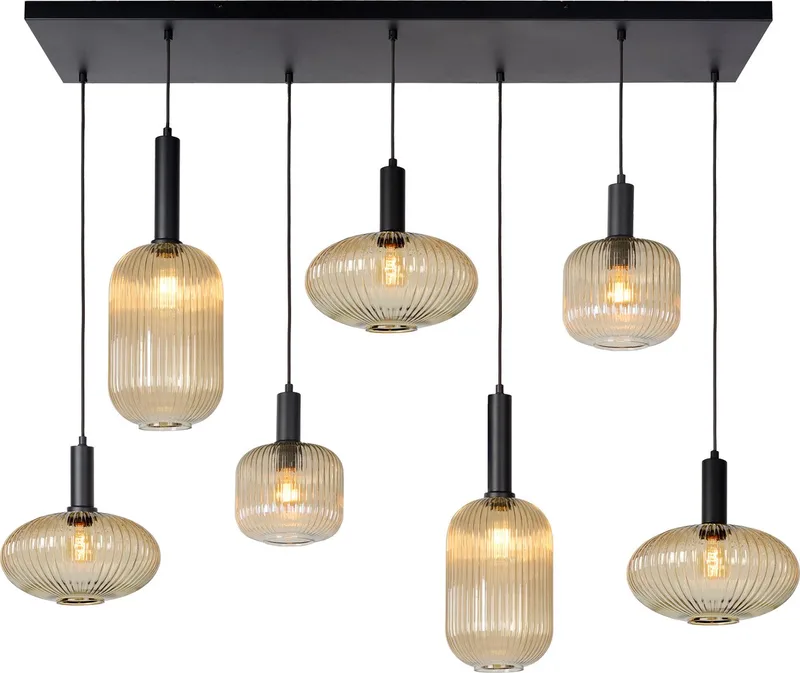 MALOTO - Hanglamp - 7xE27 by Lucide in Amber – product photo