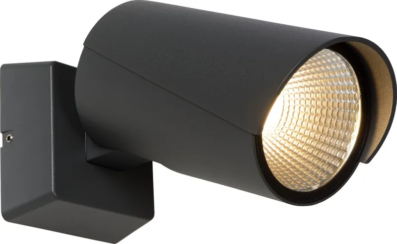 MANAL - Wandspot / Wandlamp Binnen/Buiten - LED - 1x13W 3000K - IP65 de Lucide en Anthracite – photo produit