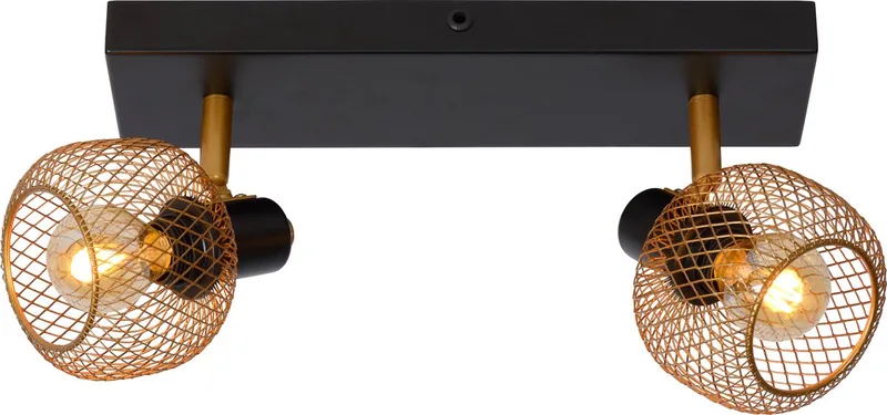 MAREN - Plafondspot (Plafondlamp) - 2xE14 - Mat Goud / Messing by Lucide in Mat Goud, Brass – product photo