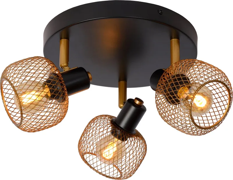 MAREN - Plafondspot (Plafondlamp) - Ø 37 cm - 3xE14 - Mat Goud / Messing von Lucide in Mat Goud, Messing – Produktfoto