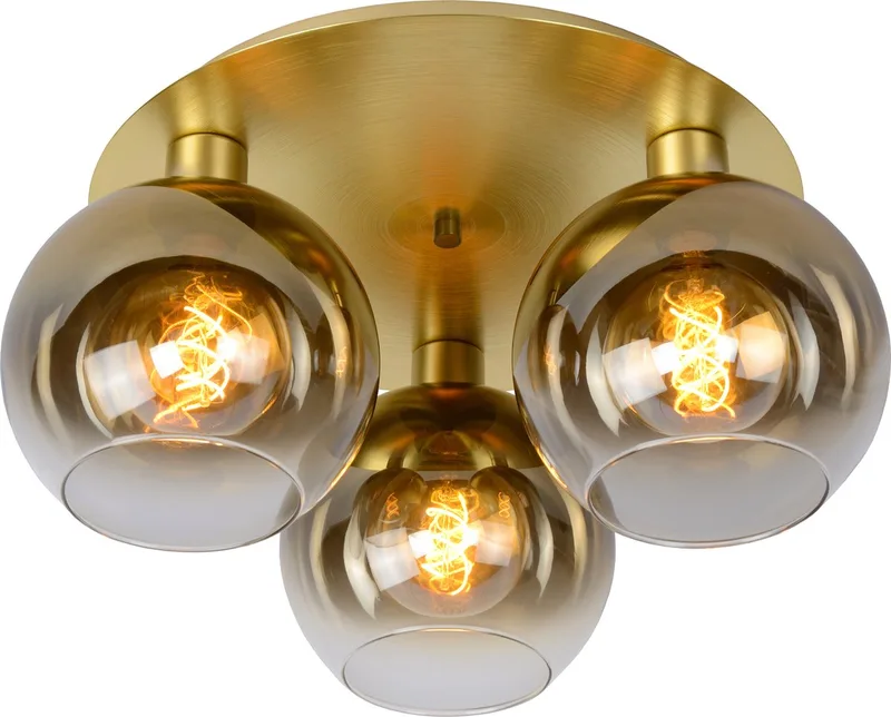 MARIUS - Plafonnière (Plafondlamp) - 3xE27 - Mat Goud / Messing by Lucide in Mat Goud, Brass – product photo