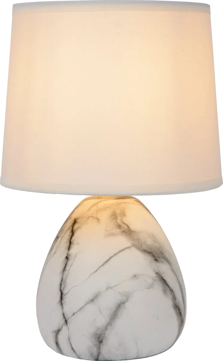 MARMO - Tafellamp - Ø 16 cm - 1xE14 - Japandi de Lucide en Blanc – photo produit
