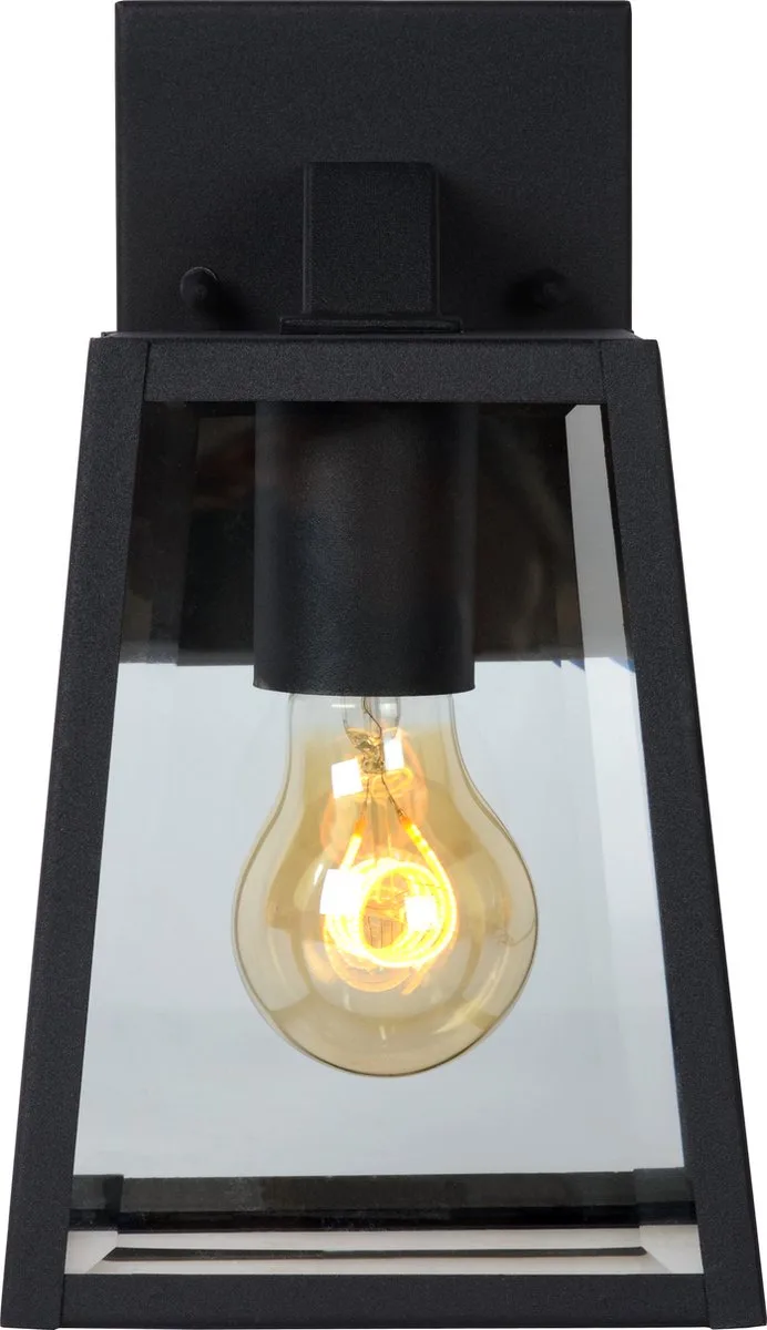 MATSLOT - Wandlamp Binnen/Buiten - 1xE27 - IP23 von Lucide in Schwarz – Produktfoto
