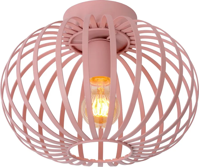 MERLINA - Plafonnière (Plafondlamp) - Ø 30 cm - 1xE27 von Lucide in Rosa – Produktfoto