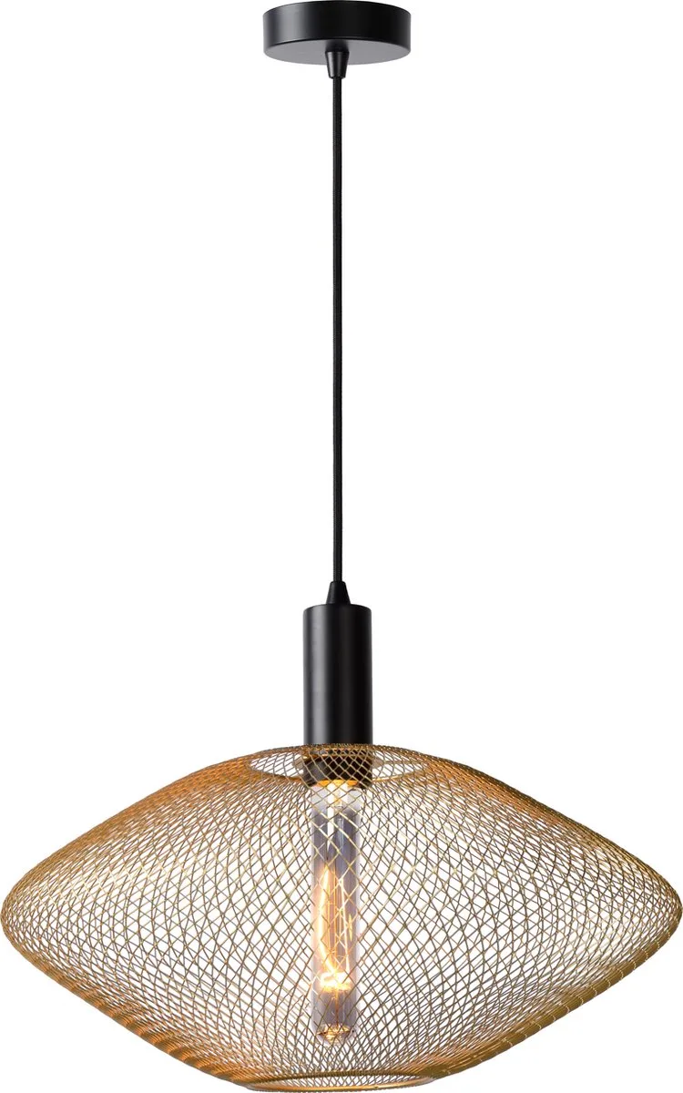 MESH - Hanglamp - Ø 45 cm - 1xE27 - Mat Goud / Messing von Lucide in Mat Goud, Messing – Produktfoto