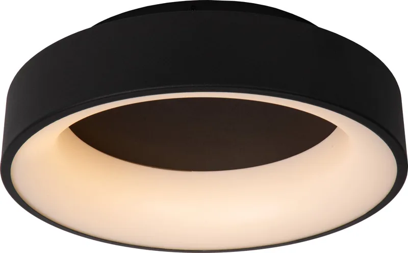 MIRAGE - Plafonnière (Plafondlamp) - Ø 38 cm - LED Dimbaar - 1x22W 2700K de Lucide en Noir – photo produit