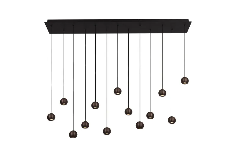 MONTANA - Hanglamp - LED Dimb. - CCT - 13x5,7W 2700K/4000K - Geschikt voor vide en hoge plafonds - Koffie - Premium de Lucide – photo produit