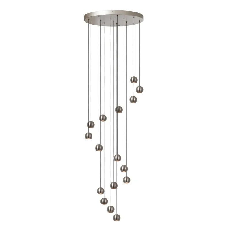 MONTANA - Hanglamp - LED Dimb. - CCT - 16x5,7W 2700K/4000K - Geschikt voor vide en hoge plafonds - Grijs ijzer - Premium fra Lucide – produktbillede
