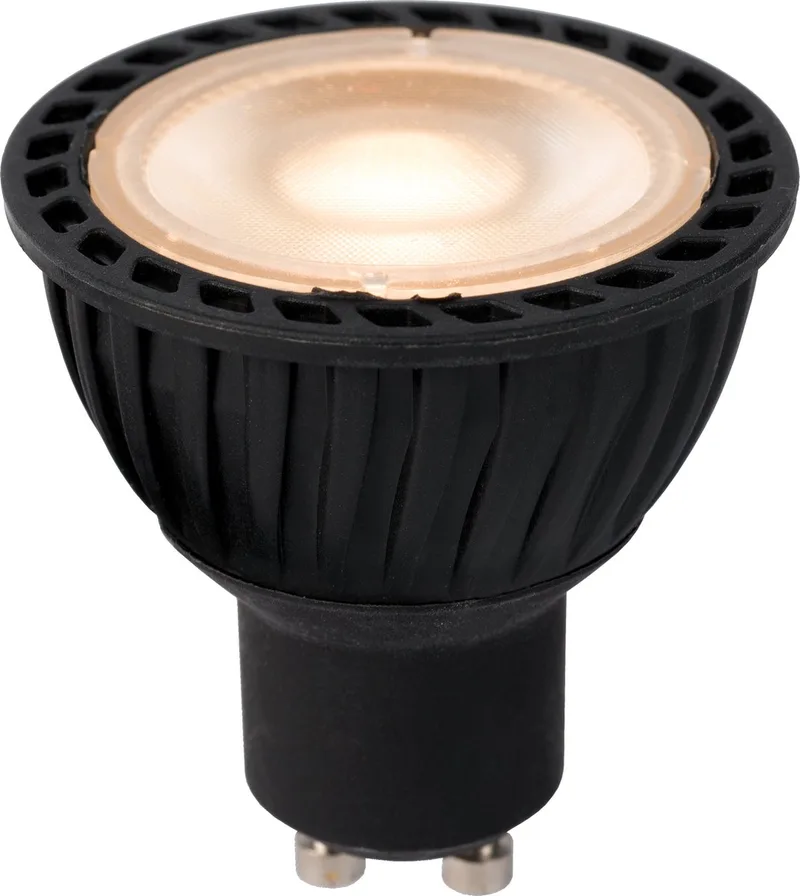 MR16 - Led lamp - Ø 5 cm - LED - GU10 (MR16) - 1x5W 2700K - Dag/nacht sensor - Zwart van Lucide – productfoto