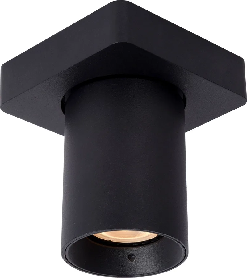 NIGEL - Plafondspot (Plafondlamp) - LED Dim to warm - GU10 (MR16) - 1x5W 2200K/3000K de Lucide en Noir – photo produit