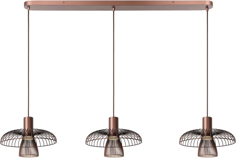 NIGELLA - Hanglamp - 3xGU10 (MR16) - Essential de Lucide en Koffie – photo produit