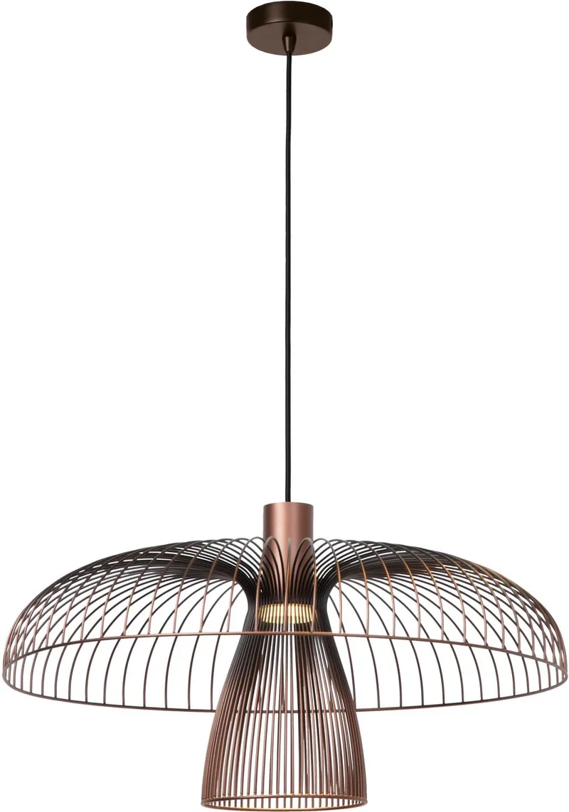 NIGELLA - Hanglamp - Ø 60 cm - 1xGU10 (MR16) - Essential de Lucide en Koffie – photo produit