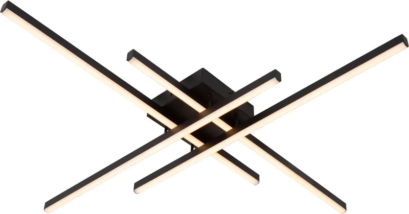 NOVAK - Plafonnière (Plafondlamp) - LED Dimbaar - CCT - 1x42W 2700K/4000K de Lucide en Noir – photo produit