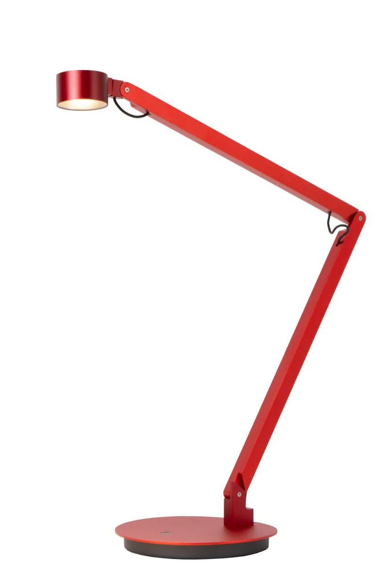 OGDEN - Bureaulamp - LED 3 StepDim - 1x7W 3000K - Rood - Premium fra Lucide – produktbillede