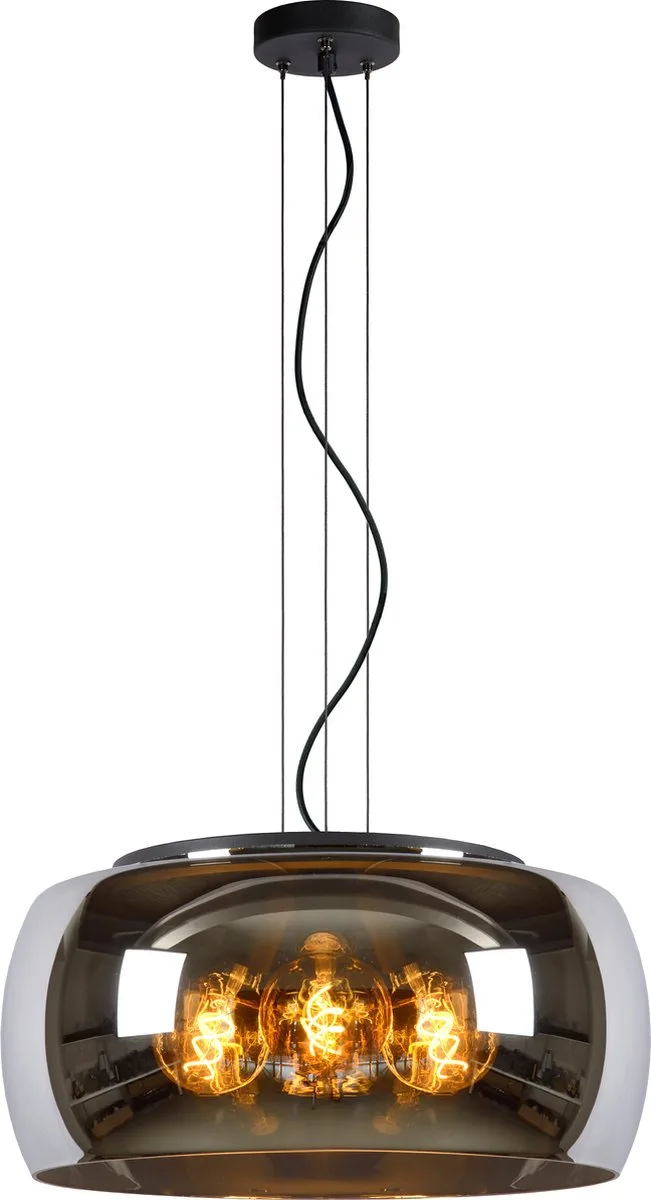 OLIVIA - Hanglamp - Ø 50 cm - 3xE27 by Lucide in Fumé – product photo