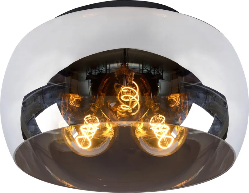 OLIVIA - Plafonnière (Plafondlamp) - Ø 40 cm - 3xE27 by Lucide in Fumé – product photo