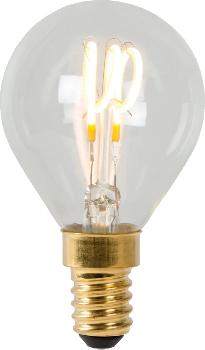 P45 - Filament lamp - Ø 4,5 cm - LED Dimbaar - E14 - 1x3W 2700K - Transparant von Lucide – Produktfoto