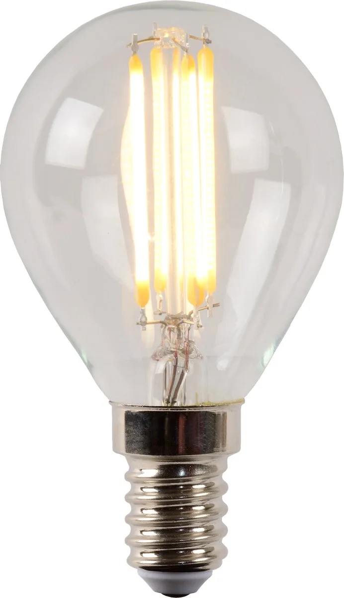 P45 - Filament lamp - Ø 4,5 cm - LED Dimbaar - E14 - 1x4W 2700K - Transparant von Lucide – Produktfoto