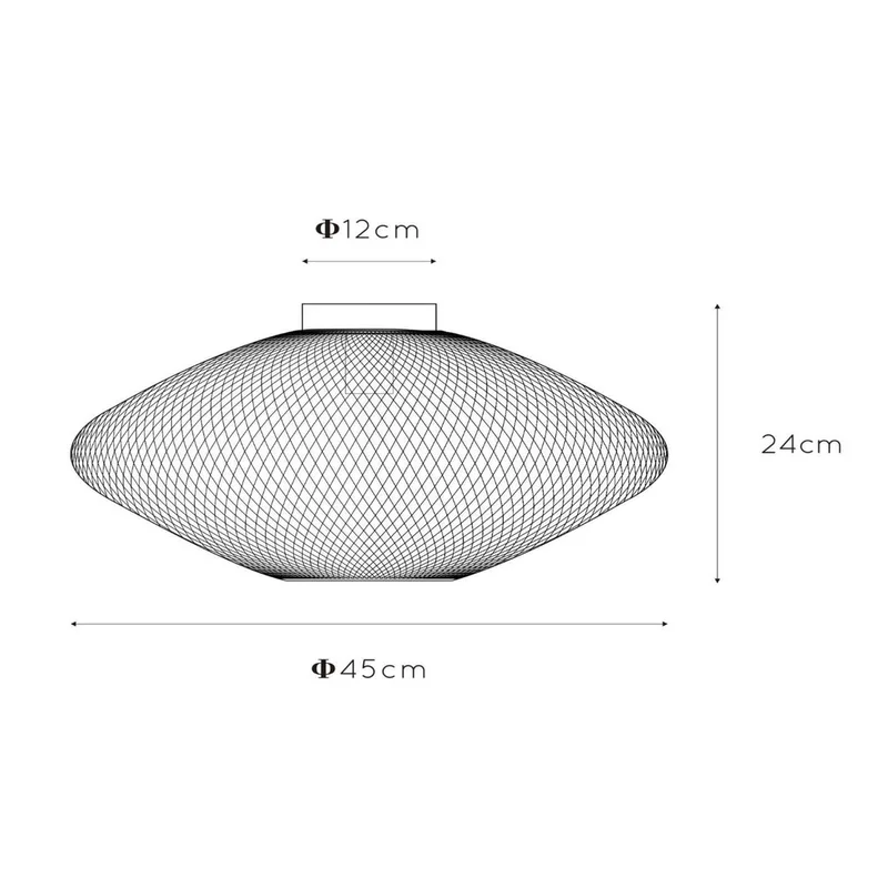 Plafondlamp mesh, trapeziumvormig, goud från Lucide i Goudmat – produktbild