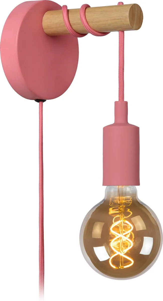 POLA - Wandlamp Kinderkamer - Ø 12 cm - 1xE27 von Lucide in Rosa – Produktfoto