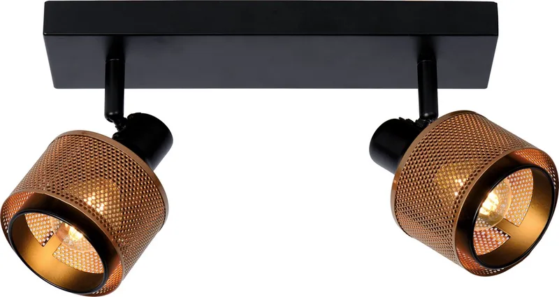 RAFA - Plafondspot (Plafondlamp) - 2xE14 van Lucide in Zwart – productfoto