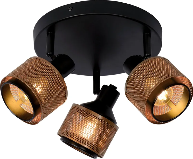 RAFA - Plafondspot (Plafondlamp) - Ø 35 cm - 3xE14 fra Lucide i Sort – produktbillede