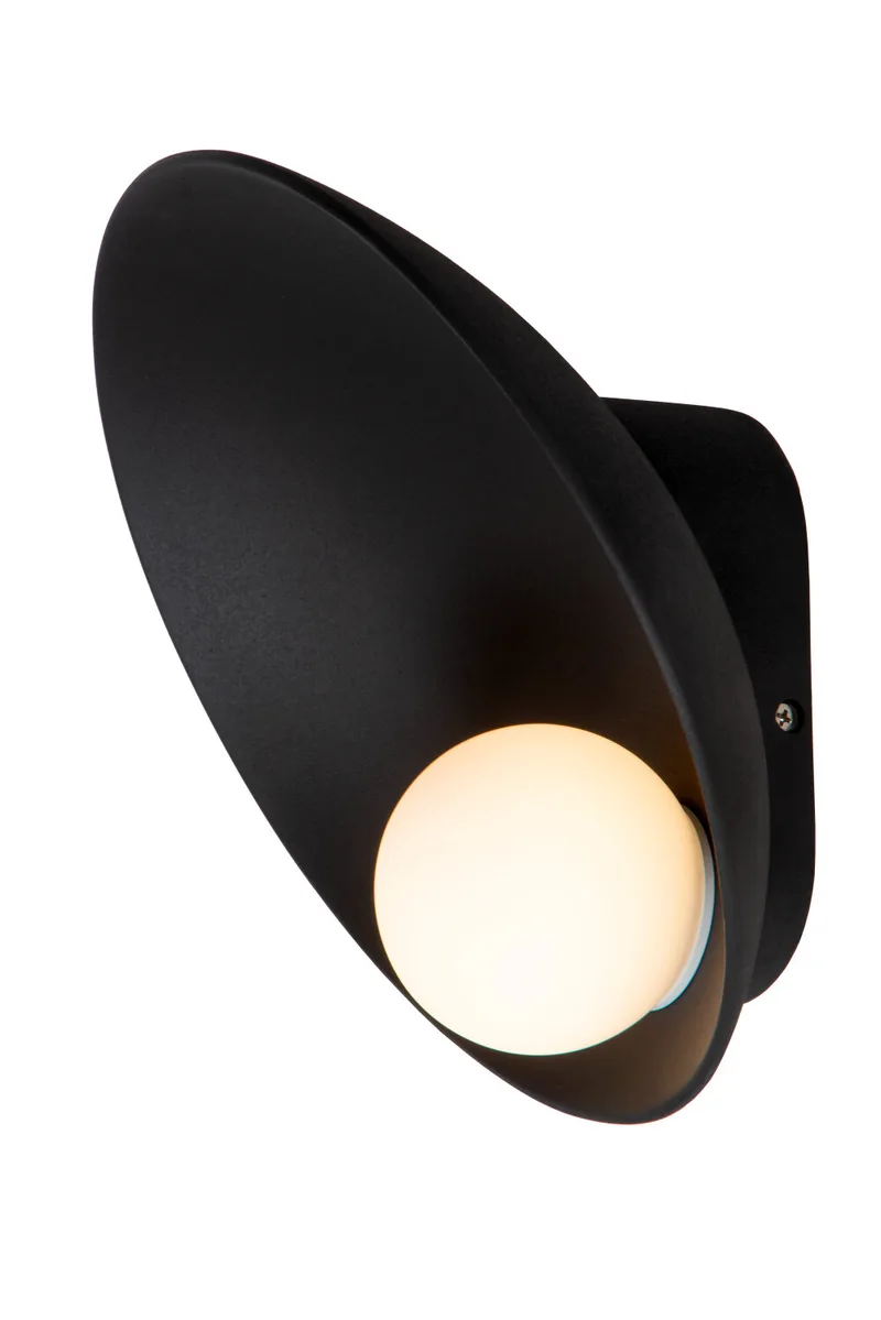 RAYNELL - Wandlamp - LED Dimb. - 1x6W 3000K - Zwart de Lucide – photo produit