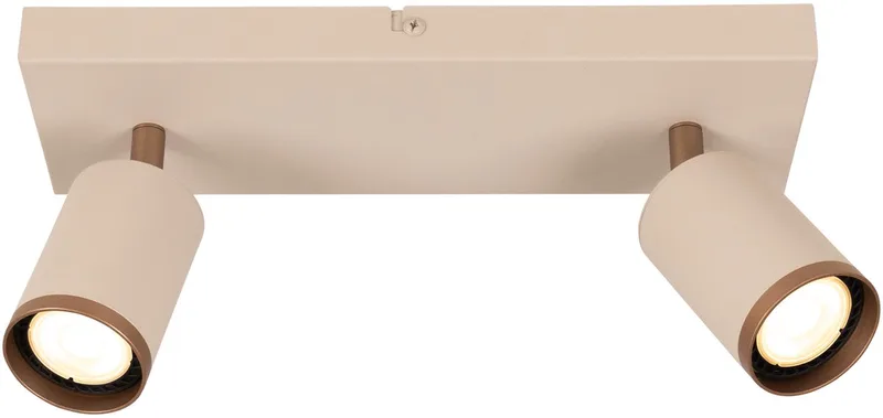 REGINA - Plafondspot (Plafondlamp) - 2xGU10 (MR16) - Essential fra Lucide i Taupe – produktbillede